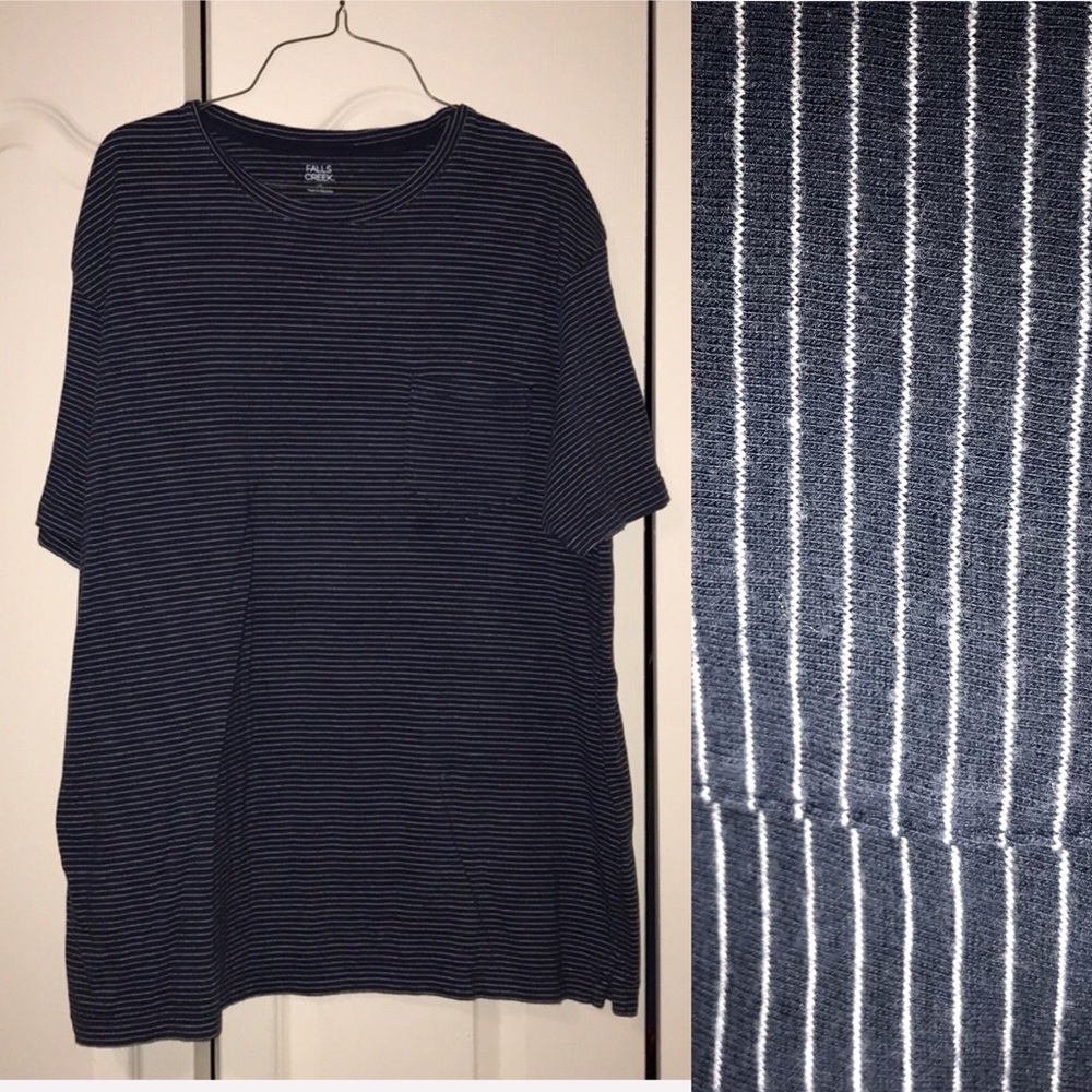 Men’s Navy Blue White Stripe Tee